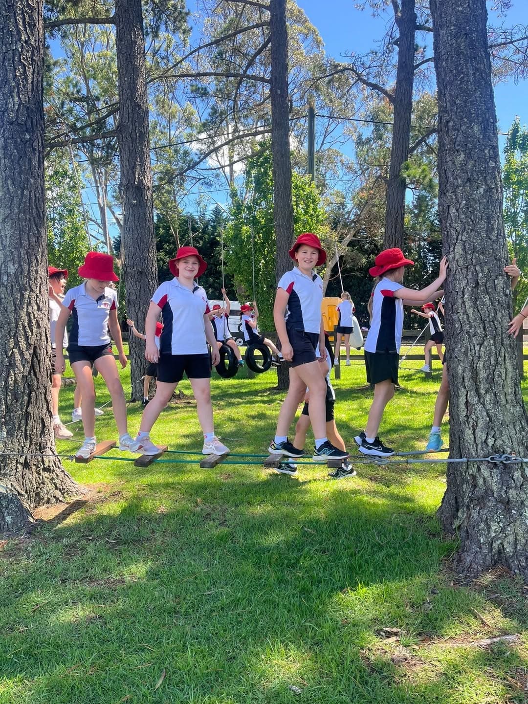 Students participating in outdoor activities.