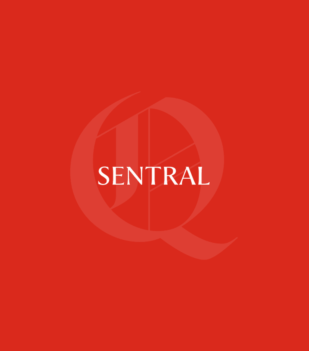 Red background with white SENTRAL text