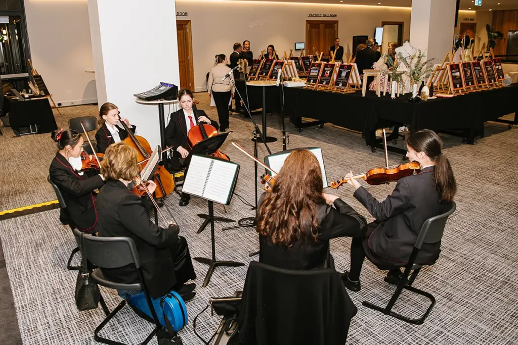 Group of classical musicians performing